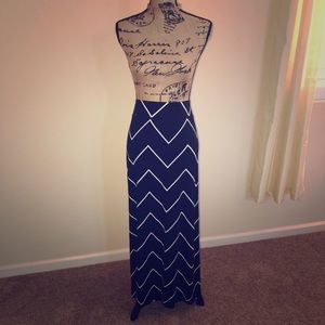 Black and white chevron Maxi skirt